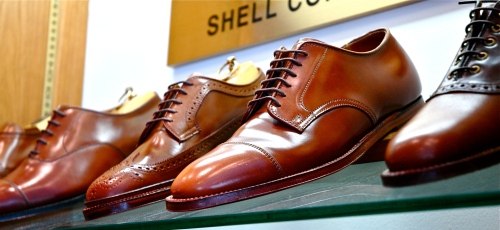 A few of the choices available in whiskey shell cordovan.